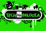 graphic in green, white and black for Technapalooza
